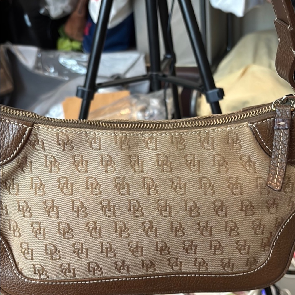 Brown Dooney and Bourke Monogram Shoulder Bag